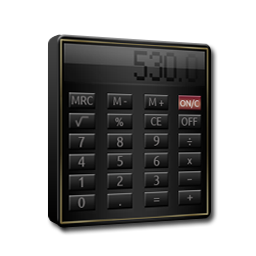 Calculator Black and Gold