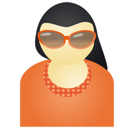 Sunglass woman red