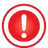 Exclamation Circle Frame red