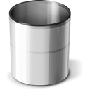 Empty Silver Trash Can