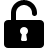 Opened Lock black
