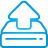 Hard Drive Upload blue
