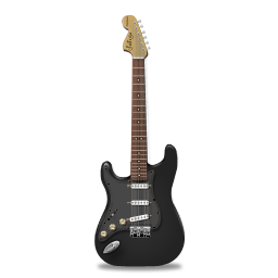 Stratocastor Guitar Black