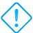 Exclamation Diamond blue