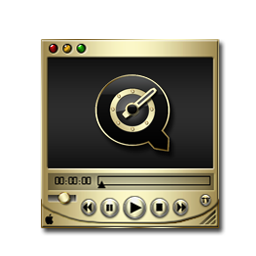 Quick Time Player Black and Gold