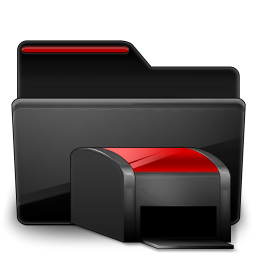 Folder Printers black red