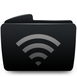 Folder black wifi