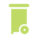 Green Trash Can