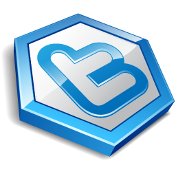 Blue shape twitter