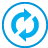 Button Synchronize blue