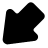 Arrow Left Down black