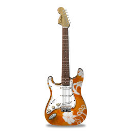 Stratocastor Guitar Flowers