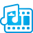 Video Music blue