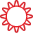 Weather Sun red