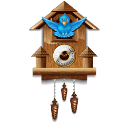 Twitter wall clock