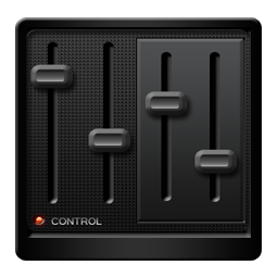 Black Control Panel