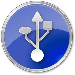 Symbol USB Circle DarkBlue