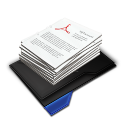 My Documents Pile Blue