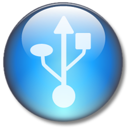 Symbol USB Circle LightBlue
