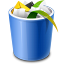 Blue Recycle Bin Full