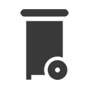 Black Trash Can