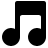 Music Note black