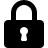 Closed Lock black