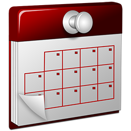 3D Calendar red