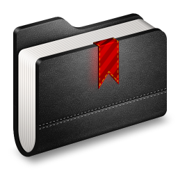 Bookmarks Black Folder