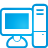 Computer blue