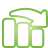 Chart Bar Down green
