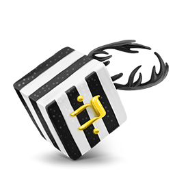 Black White strips cube