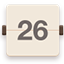 Calendar flat brown