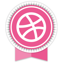 Dribbble Round Ribbon