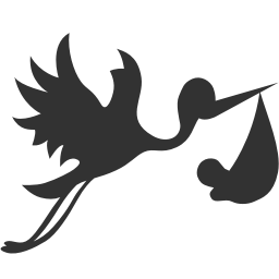 Flying Stork With Bundle