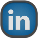 Linkedin Flat Round