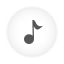 Music Note white round