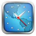 Worldclock Silver Border